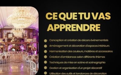 Formation en Décoration Événementielle à l’École du Show Business